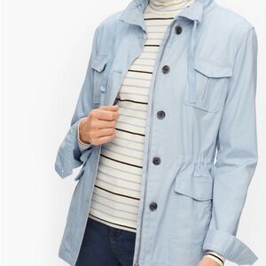 Talbots woman’s Light Blue Button-Up Utility Jacket medium
